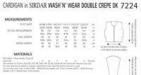 Knitting Patterns - Sirdar 7224 - Wash 'N' Wear Double Crepe DK - Cardigan